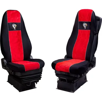 Potah sedadla Autopotahy textilní pro VOLVO FH od 2008, černo-červená barva (č. 110)