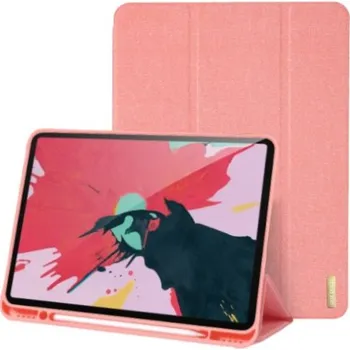 Pouzdro na mobilní telefon DUX DUCIS Domo pouzdro s prostorem na Apple Pencil a funkcí uspání pro iPad Pro 12,9" (2018-2022) - růžové