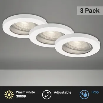 LED zápustné osvětlení Briloner IP65 GU10 5 W 400 lm 3000 K bílé