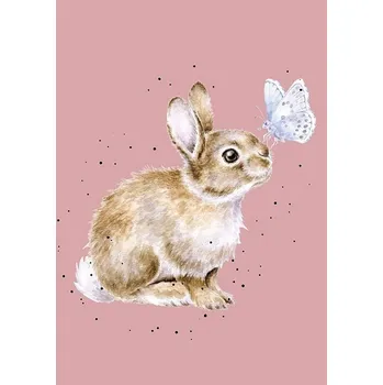 Zápisník Zápisník A6 Wrendale Designs – králík a motýlek -
