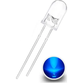 Dioda LED Dioda 5mm, Modrá, 12V