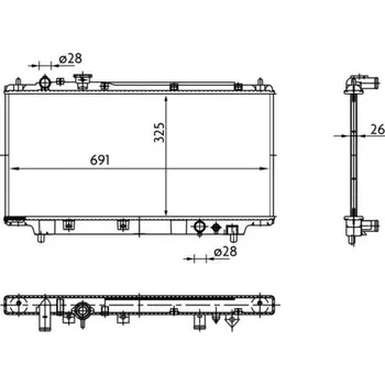 Motor automobilu Chladič, chlazení motoru MAHLE CR 183 000S