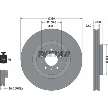 Brzdový kotouč Brzdový kotouč TEXTAR 92178103