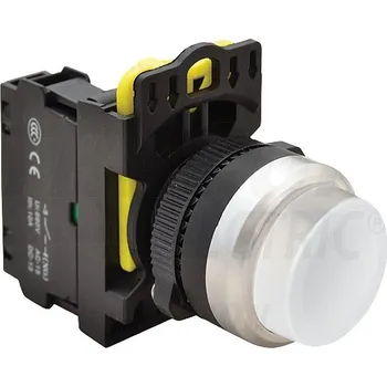 tlačítko Tracon NYG3-HW Vystouplé tlačítko, bílé 1×NO, 5A/230V AC-15, IP65 (Tracon NYG3-HW)