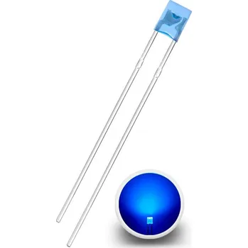 Polovodič Dioda obdélníková 2x3x4mm, Modrá difuzní