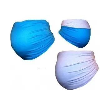 Těhotenský podpůrný pás Be MaaMaa Těhotenský pás DUO - modrá s bílou, Velikosti těh. moda XL (42)