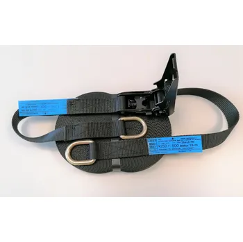 Upínací popruh upínací pás - kurta - 25A-2-DR-TRI, délka kompletu 2 m, barva oranžová, délka pevné části 0,3 m