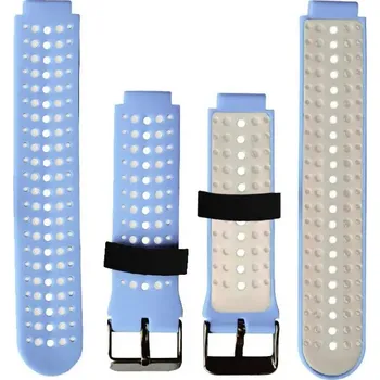 Příslušenství k chytrým hodinkám eses Silikonový řemínek pro Garmin dírkovaný - Světle modro bílý, 15 mm