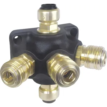 Vodovodní potrubí TECTITE Průchozí krabice pro rozvod vzduchu 18 mm + 18 mm - 3xRychlospojka