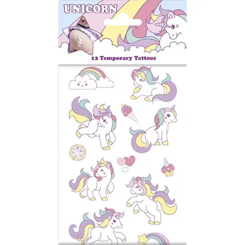 Odstranitelné tetování Dětské tetovací obtisky , UNICORN, 20x10 cm, arch