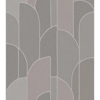 Tapeta Šedo-béžová geometrická vliesová tapeta na zeď, TP422933, Exclusive Threads, Design ID