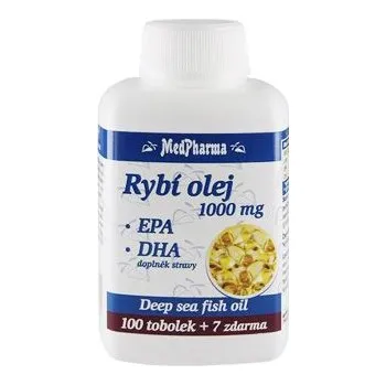 Přírodní produkt Rybí olej 1000mg +EPA+DHA 100+7tob zdarma MedPharma