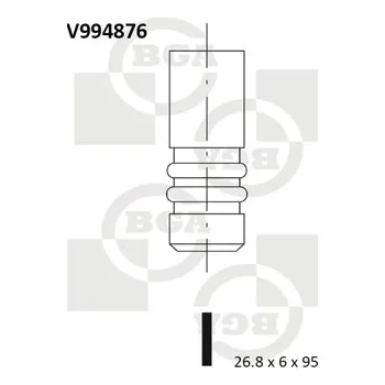 Rozvod motoru Sací ventil BG Automotive V994876