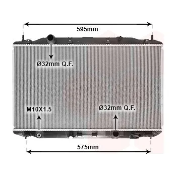 Chladič motoru Chladič, chlazení motoru VAN WEZEL 25002190