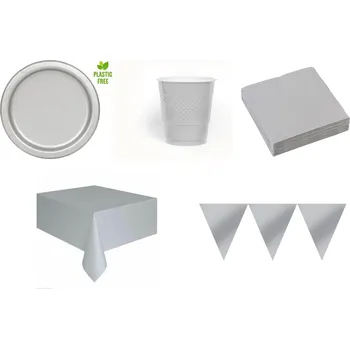 Party nádobí Párty set STŘÍBRNÝ