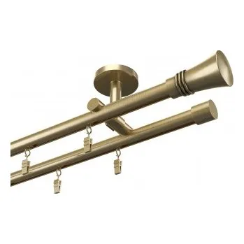 Profilová hliníková garnýž stropní dvojitá Elegant antik Capri