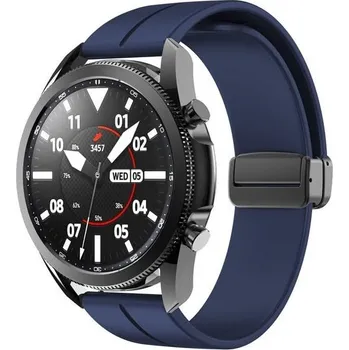 Příslušenství k chytrým hodinkám eses Silikonový řemínek s magnetickou přezkou 22 mm - Tmavě modrý