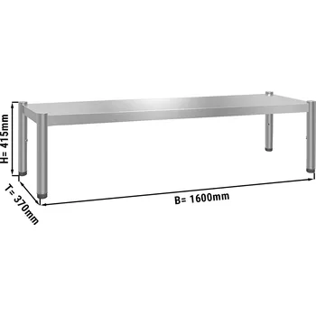 Vinotéka G.Gastro Nástavný regál PREMIUM 1,6 m - s 1 policí vysokou 0,4 m