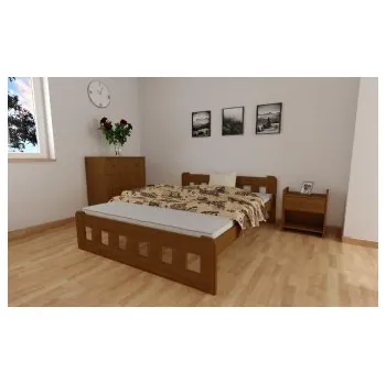 Postel Postel Nika 160 x 200 cm dub masiv borovice zvýšená + rošt ZDARMA