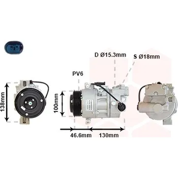 Klimatizace automobilu Kompresor, klimatizace VAN WEZEL 0600K319
