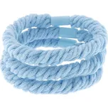 Sada splétaných gumiček do vlasů - 3 kusy, modré barvy 8000857