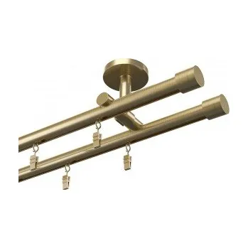 Profilová hliníková garnýž stropní dvojitá Elegant antik Pullo