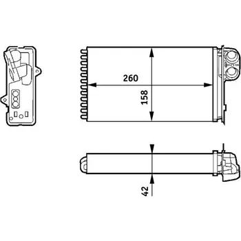 Výměník tepla, vnitřní vytápění MAHLE AH 162 000S