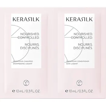Šampon Vyhlazující šampon a kondicionér pro krepaté a nepoddajné vlasy Kerasilk Smoothing - 2 x 10 ml (511430)
