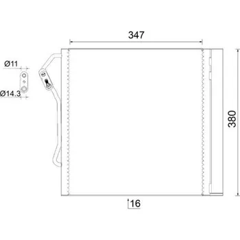 Výparník klimatizace Kondenzátor, klimatizace MAHLE AC 451 000S