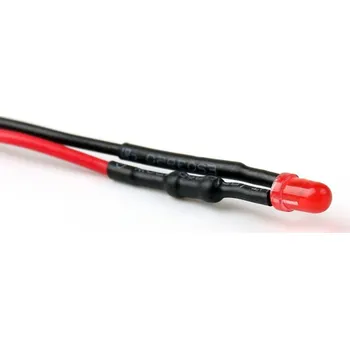 Polovodič 24V LED Dioda 3mm, Červená difuzní