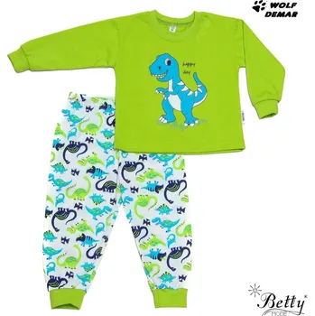 Chlapecké pyžamo Chlapecké pyžamo BETTY MODE Dinosaurus zelené
