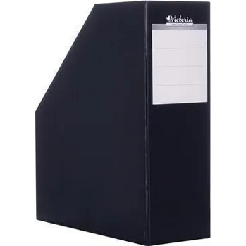 Archivační box Stojan na časopisy, černý, karton, 90 mm, VICTORIA