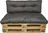 LKV Lomnice Polstr na paletový nábytek s opěrkou 120 cm, šedý