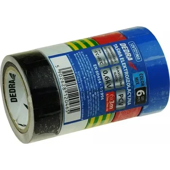 Výstražná páska Dedra 12VTZ1903 Elektrická izolační páska PVC mix 19mmx3m sada 6 ks