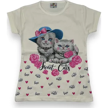 Dívčí tričko Oliva Dívčí trička s krátkým rukávem APOLENA Barva: Bílá, Velikost: 116