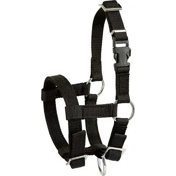 Ohlávka pro alpaky - nylonová nastavitelná černá