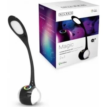 Stojací lampa NILSEN LED stolní lampa MAGIC dotyková, černá