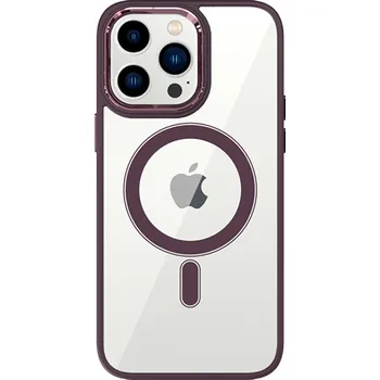 Pouzdro na mobilní telefon Kryt iPhone 14 Pro pevný s vínovým rámečkem (obal neboli pouzdro na iPhone 14 Pro)