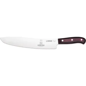 Kuchyňský nůž GIESSER, Exkluzivní edice Premium Cut - Rocking Chefs, nůž na pečivo, délka vlnkového ostří 25 cm, GI 1930W/25 RC