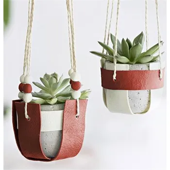 Modelovací hmota FIMO Leather Sada DIY KVĚTINÁČ na zavěšení