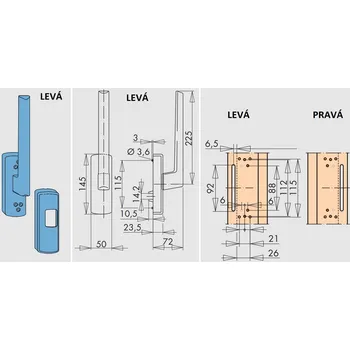 Dveřní kování Siegenia Klika PSK200/GH levá stříbrná K1