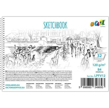 Poznámkový blok, kroužkový, neobsahuje dřevo, B4, 32 listů, VICTORIA