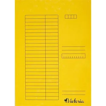 Desky s chlopněmi, žluté, karton, A4, VICTORIA