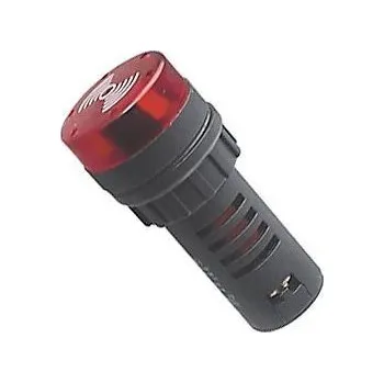 Auto elektroinstalace kontrolka 12V LED 29mm, červená s bzučákem