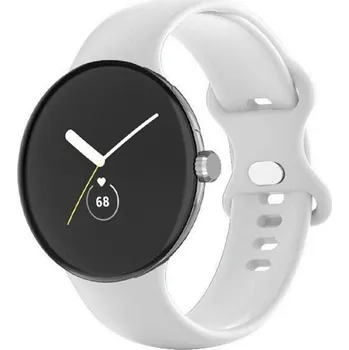 Příslušenství k chytrým hodinkám eses Silikonový řemínek pro Google Pixel Watch 1, 2 - Bílý, velikost L