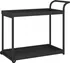 Servírovací stolek Barový vozík polyratan 100 x 45 x 83 cm černý