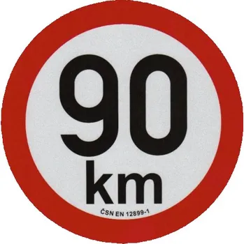 Příslušenství ke karavanu samolepka rychlosti REFLEXNÍ 90 km pr. 15 cm