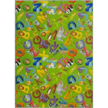 Koberec Associated Weavers Dětský kusový koberec Alfabet 12 zelený Rozměr: 100x150 cm