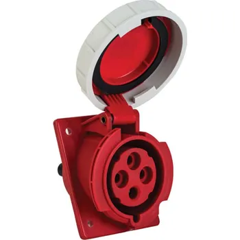 Elektrická zásuvka Zásuvka vestavná ZV 32A 4 kolík, IP 67, červená METE