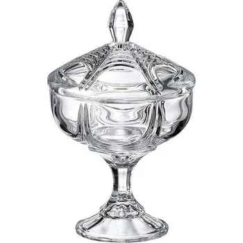 Dóza na potraviny Bohemia Crystal Dóza na noze s víčkem Nova Orion 240mm
